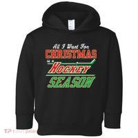 All I Want For Christmas Is A Hockey Season Toddler Hoodie thumb 0