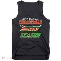 All I Want For Christmas Is A Hockey Season Tank Top thumb 0