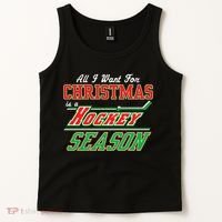 All I Want For Christmas Is A Hockey Season Tank Top thumb 2