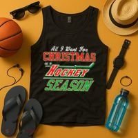 All I Want For Christmas Is A Hockey Season Tank Top thumb 4