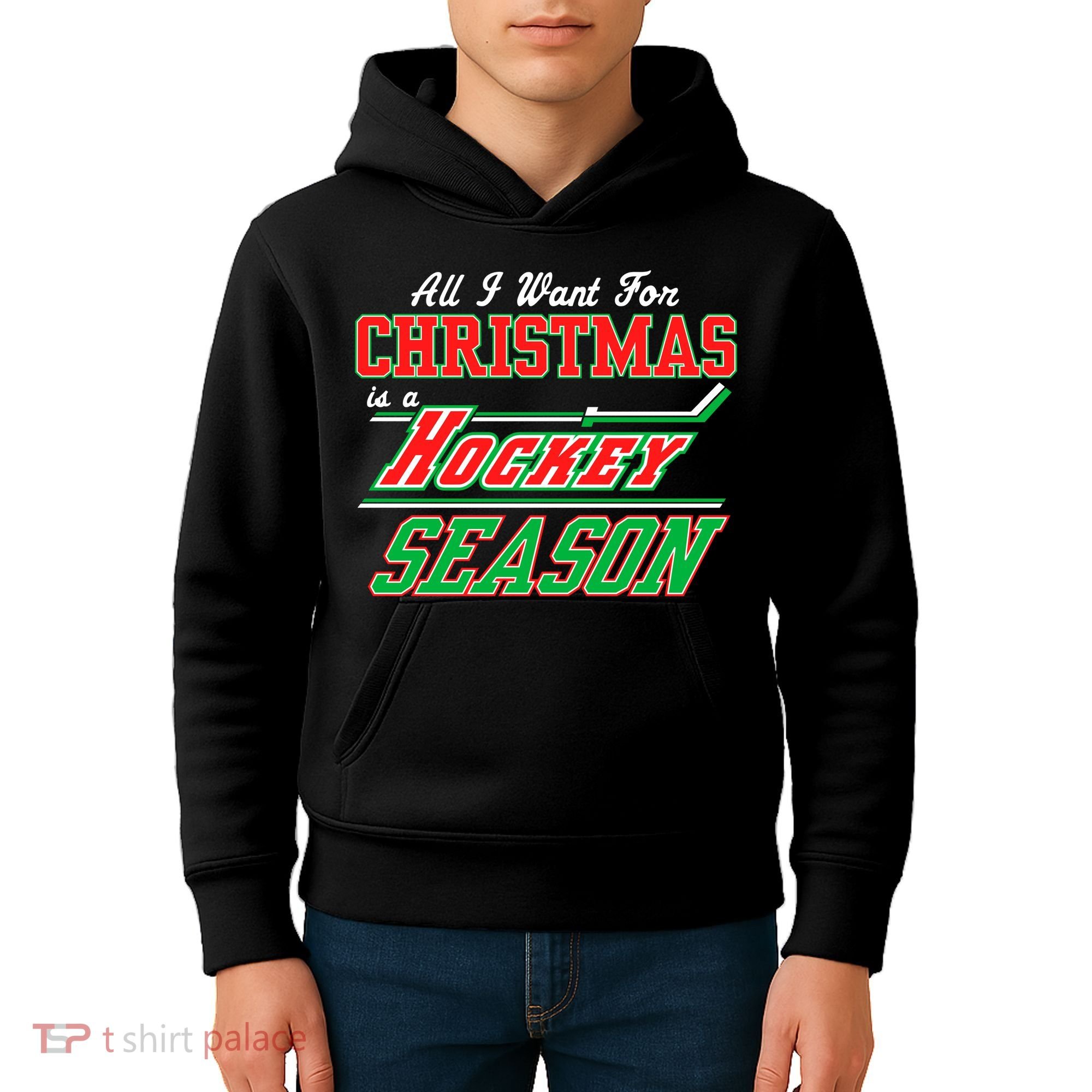 All I Want For Christmas Is A Hockey Season Kids Hoodie