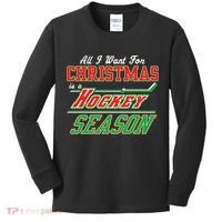 All I Want For Christmas Is A Hockey Season Kids Long Sleeve Shirt thumb 0