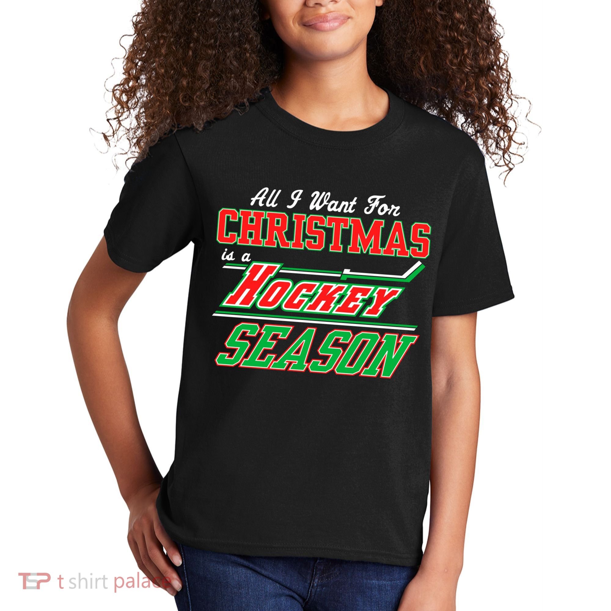 All I Want For Christmas Is A Hockey Season Kids T-Shirt