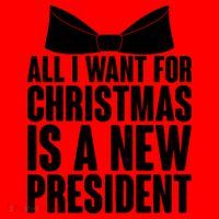 All I Want For Christmas Is A New President Santa Hat thumb 1