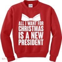 All I Want For Christmas Is A New President Kids Sweatshirt thumb 0