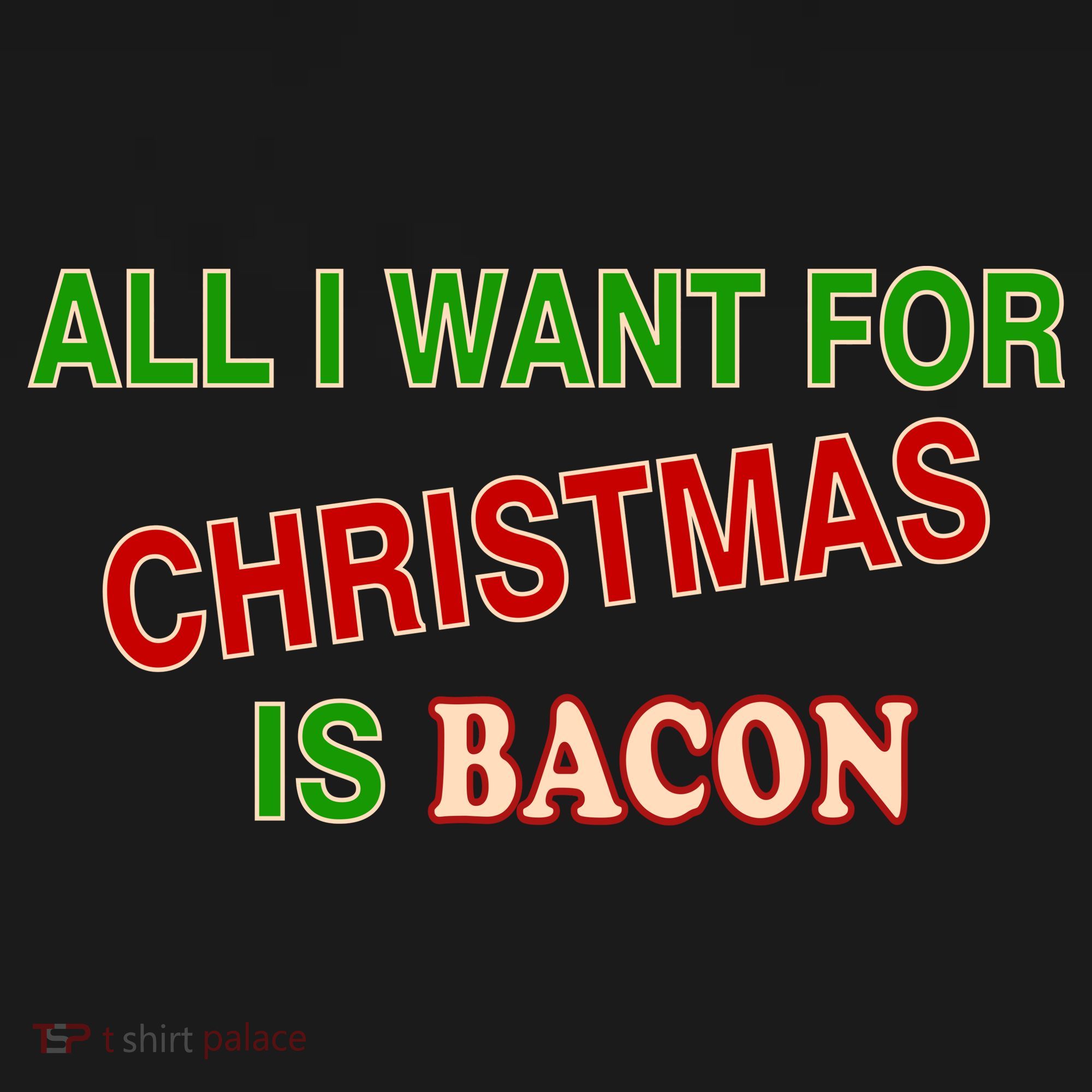 All I Want For Christmas Is Bacon Doggie Tank