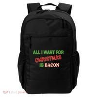 All I Want For Christmas Is Bacon Backpack thumb 0