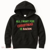 All I Want For Christmas Is Bacon Kids Hoodie thumb 0