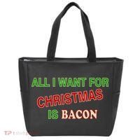 All I Want For Christmas Is Bacon Tote Bag thumb 0
