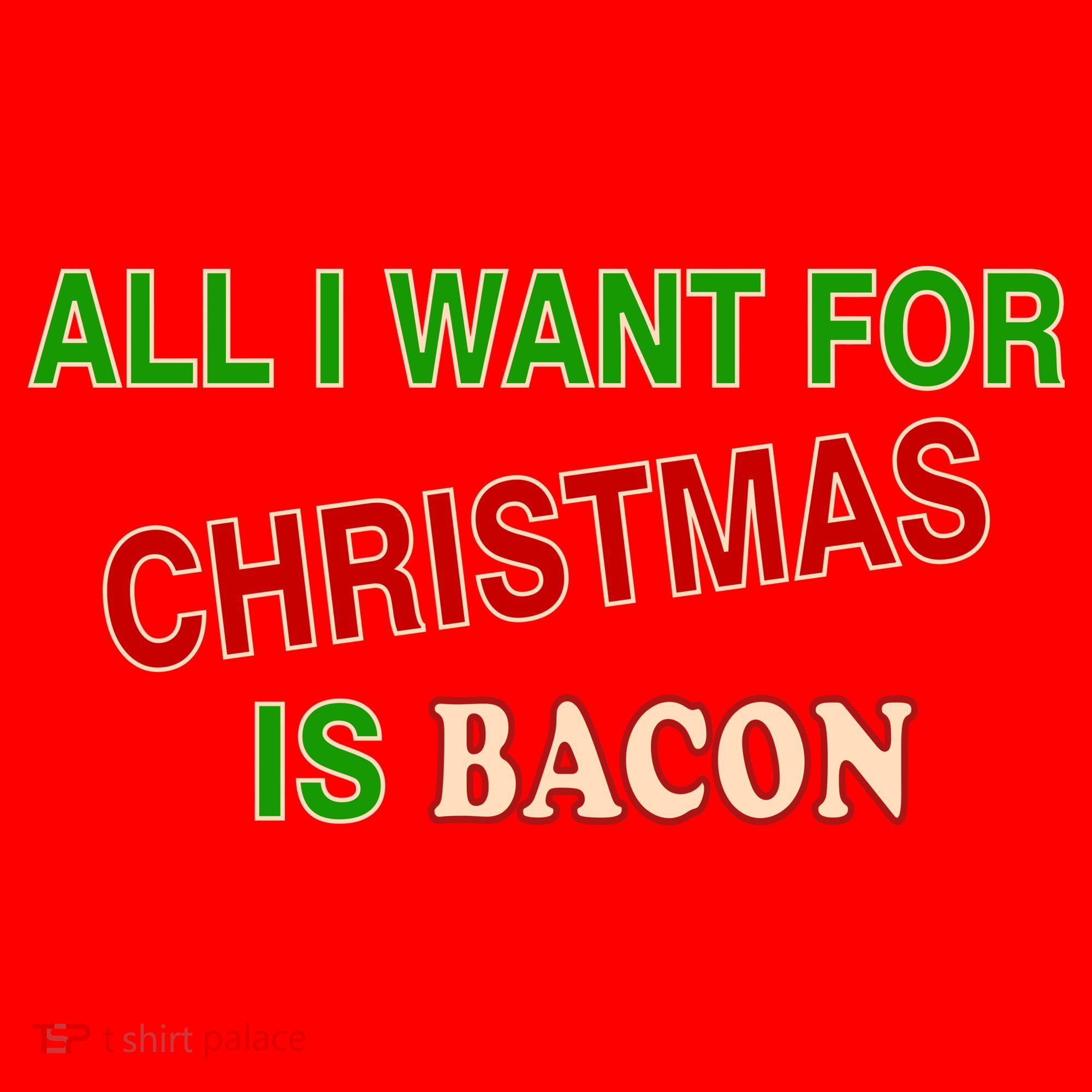 All I Want For Christmas Is Bacon Santa Hat