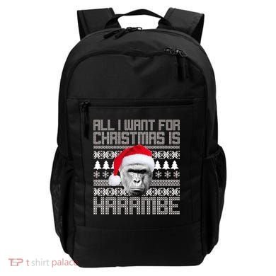 All I Want for Christmas is Harambe Ugly Sweater Design Backpack