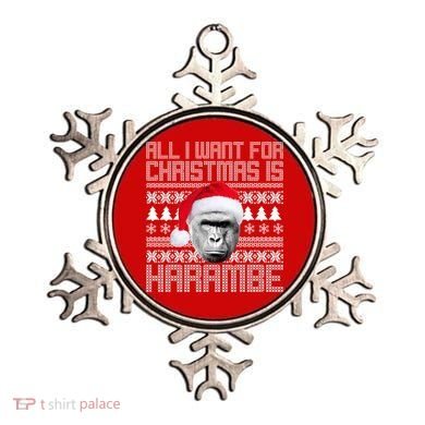 All I Want for Christmas is Harambe Ugly Sweater Design Ornament