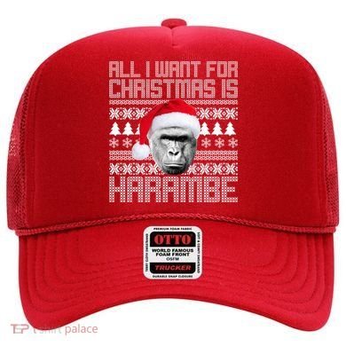 All I Want for Christmas is Harambe Ugly Sweater Design Hat