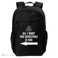 All I Want For Christmas Is Her Matching Couples Backpack thumb 0