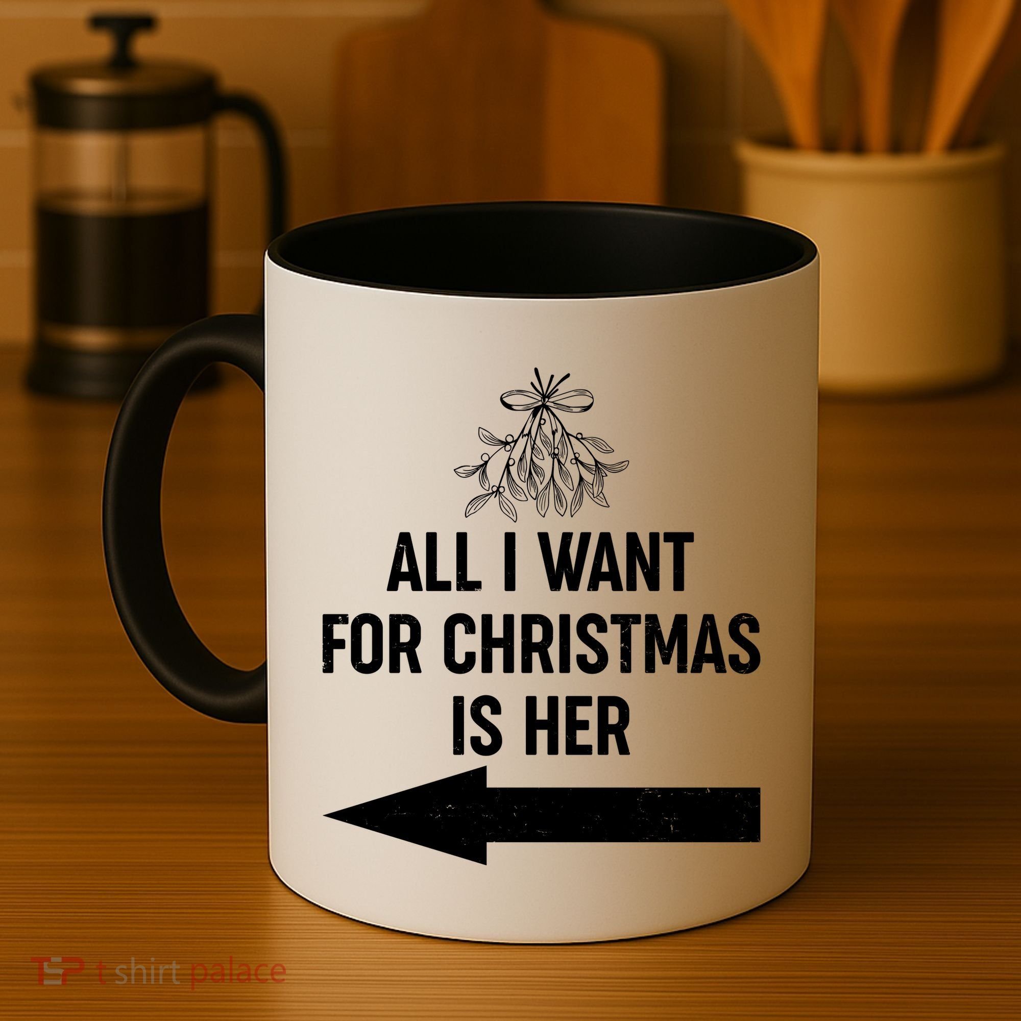 All I Want For Christmas Is Her Matching Couples Coffee Mug