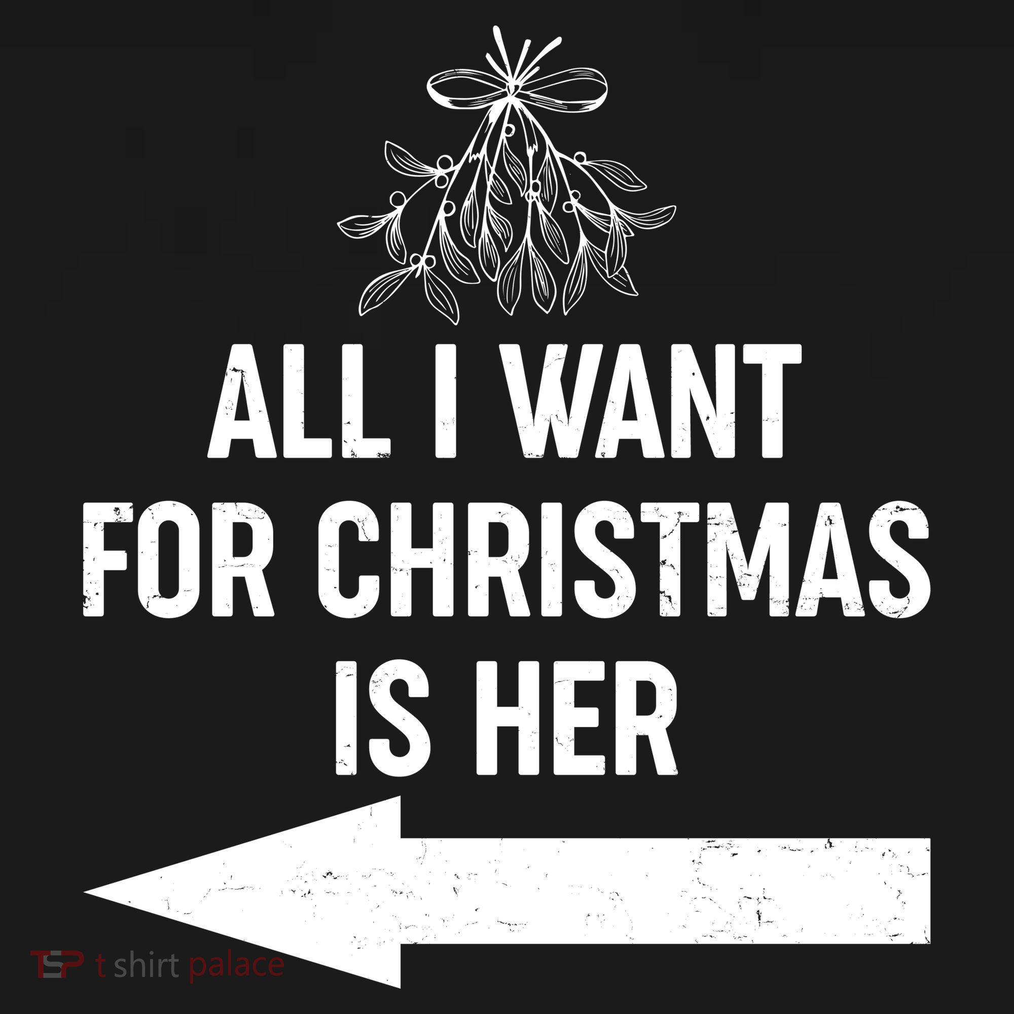 All I Want For Christmas Is Her Matching Couples Women's Hoodie