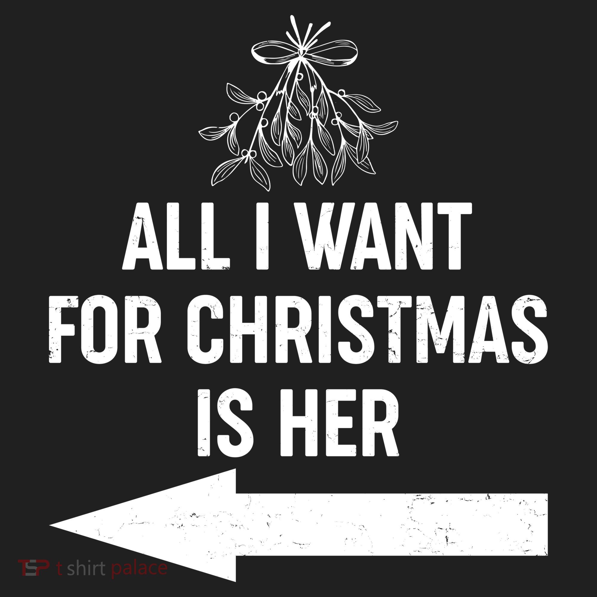 All I Want For Christmas Is Her Matching Couples Golf Towel