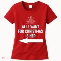 All I Want For Christmas Is Her Matching Couples Women's T-Shirt thumb 0