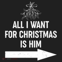 All I Want For Christmas Is Him Matching Couples Golf Towel thumb 3