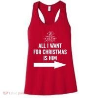 All I Want For Christmas Is Him Matching Couples Women's Tank Top thumb 0