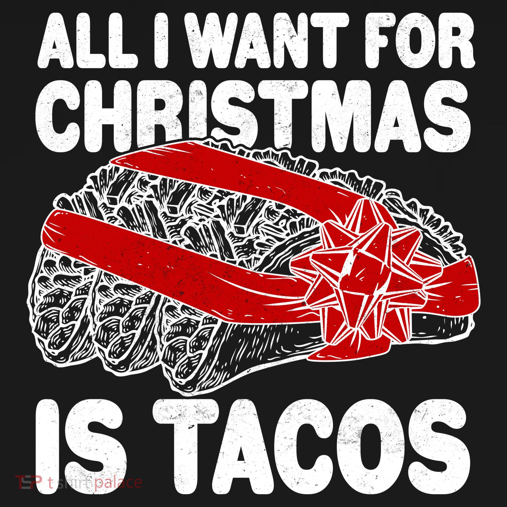 All I Want For Christmas Is Tacos Funny Backpack