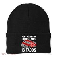 All I Want For Christmas Is Tacos Funny Beanie thumb 0