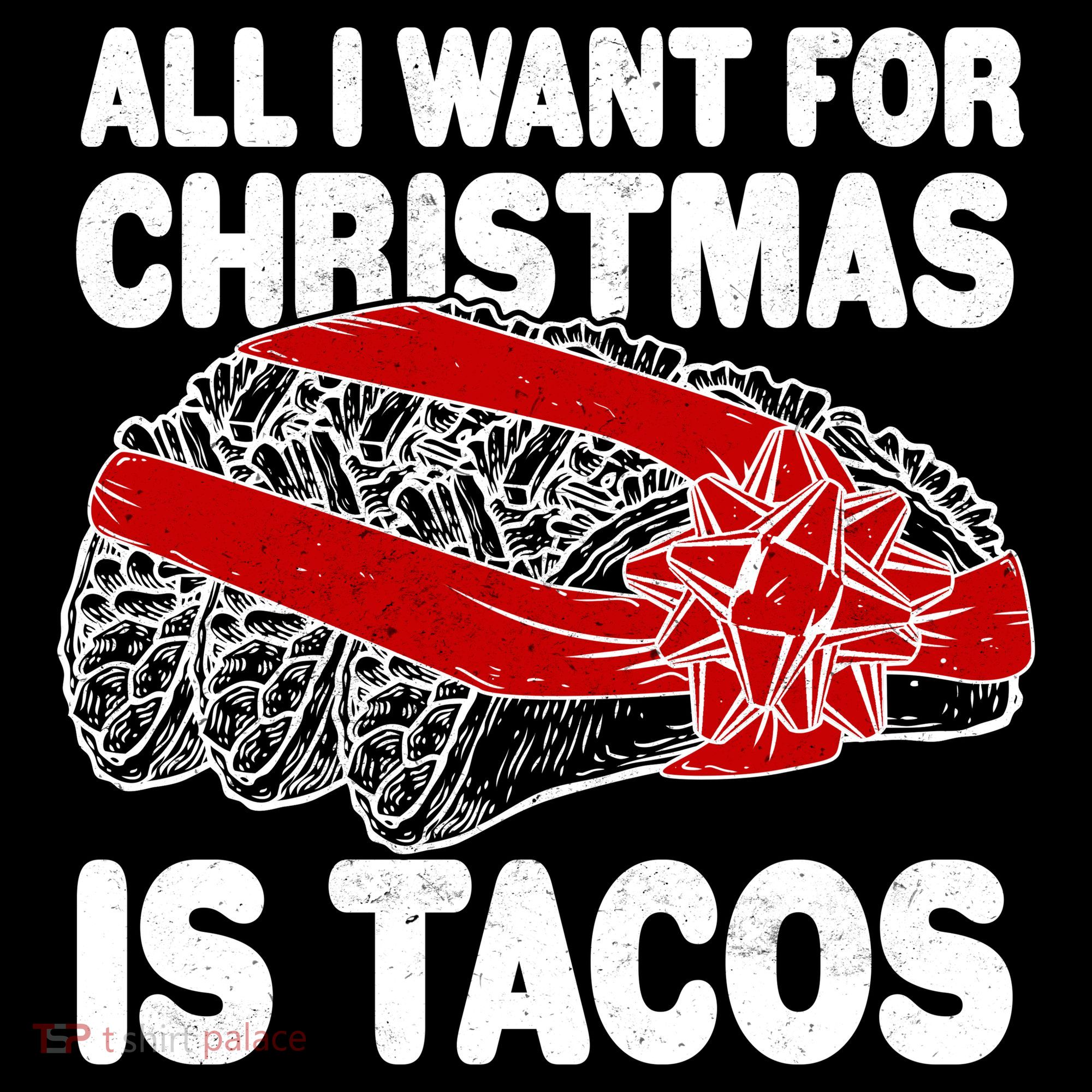 All I Want For Christmas Is Tacos Funny Women's Tank Top