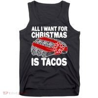 All I Want For Christmas Is Tacos Funny Tank Top thumb 0