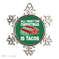 All I Want For Christmas Is Tacos Funny Ornament thumb 0