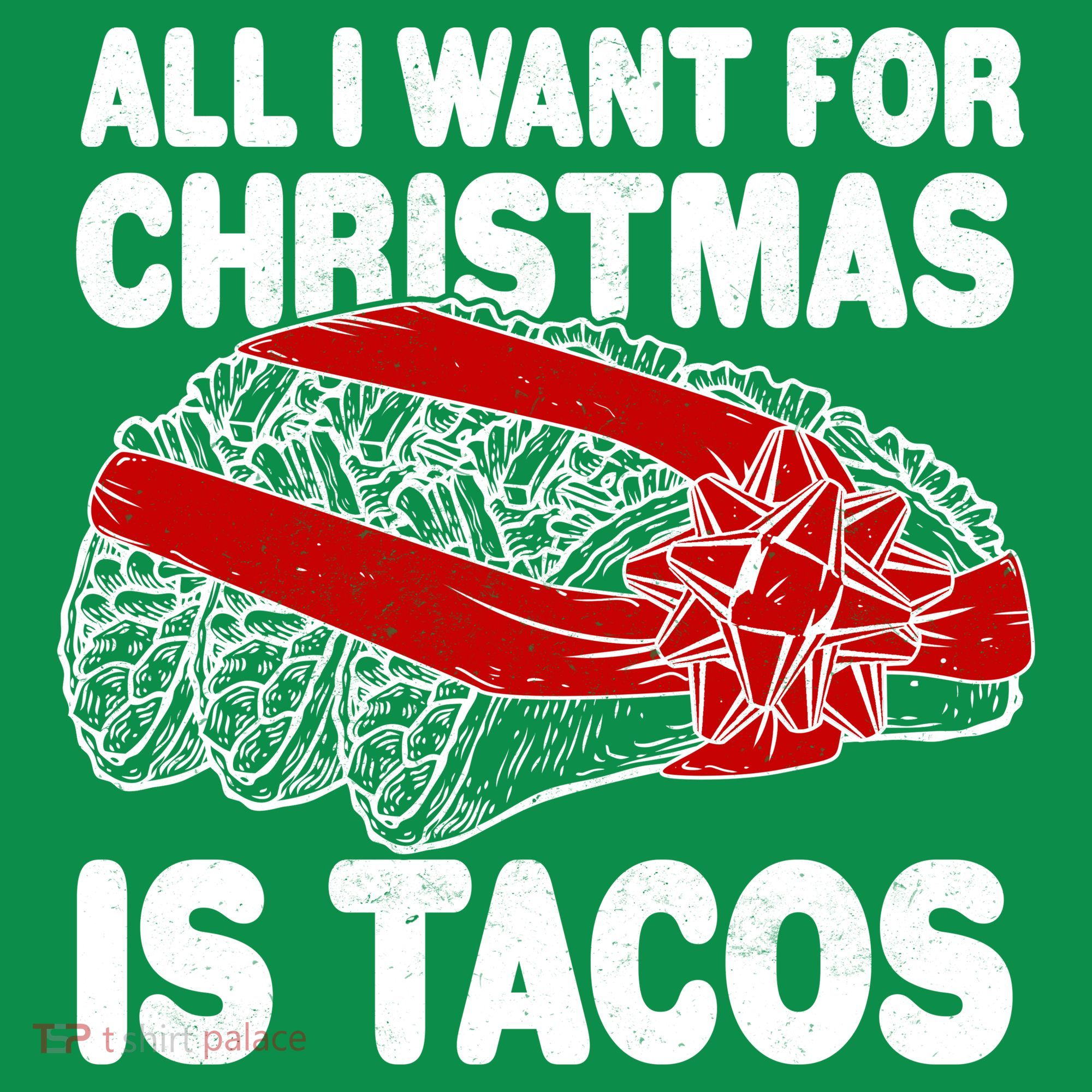 All I Want For Christmas Is Tacos Funny Kids Sweatshirt