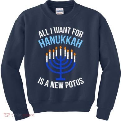 All I Want For Hanukkah Is A New Potus Kids Sweatshirt
