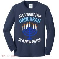 All I Want For Hanukkah Is A New Potus Kids Long Sleeve Shirt thumb 0