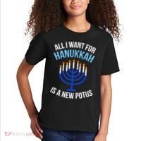 All I Want For Hanukkah Is A New Potus Kids T-Shirt thumb 2