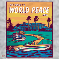 All I Want Is World Peace And Money Long Sleeve Shirt thumb 2
