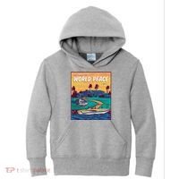 All I Want Is World Peace And Money Kids Hoodie thumb 0