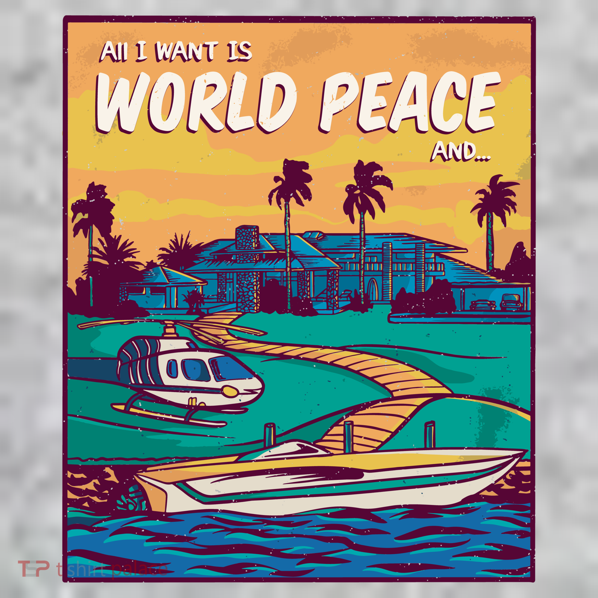 All I Want Is World Peace And Money Kids Hoodie