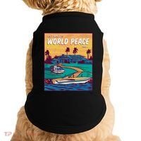All I Want Is World Peace And Money Doggie Tank thumb 0