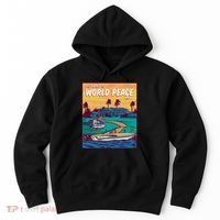 All I Want Is World Peace And Money Hoodie thumb 0