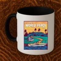 All I Want Is World Peace And Money Coffee Mug thumb 2