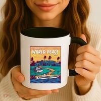 All I Want Is World Peace And Money Coffee Mug thumb 3