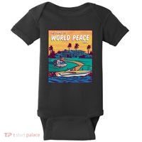 All I Want Is World Peace And Money Baby Bodysuit thumb 0