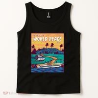 All I Want Is World Peace And Money Tank Top thumb 2