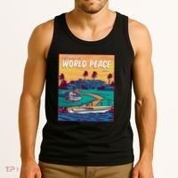 All I Want Is World Peace And Money Tank Top thumb 3