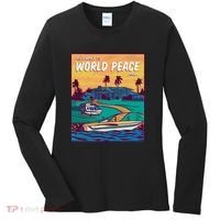 All I Want Is World Peace And Money Women's Long Sleeve Shirt thumb 0