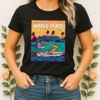 All I Want Is World Peace And Money Women's T-Shirt thumb 2