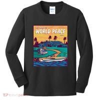 All I Want Is World Peace And Money Kids Long Sleeve Shirt thumb 0