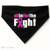 All In For The Fight Breast Cancer Awareness USA-Made Doggie Bandana thumb 0