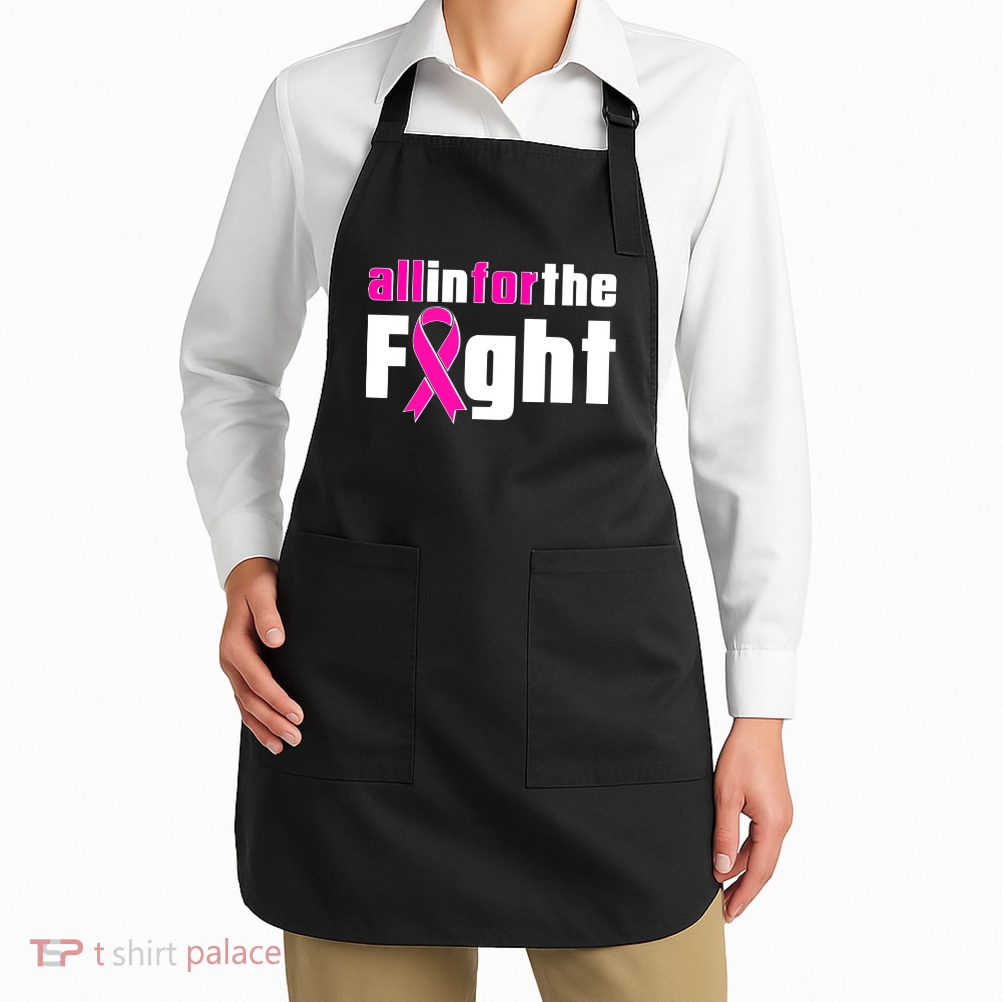 All In For The Fight Breast Cancer Awareness Apron