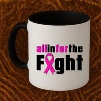 All In For The Fight Breast Cancer Awareness Coffee Mug thumb 2