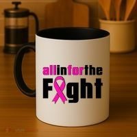 All In For The Fight Breast Cancer Awareness Coffee Mug thumb 4